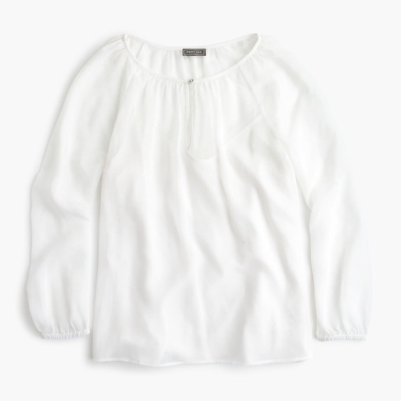 J. Crew Tops - J. Crew Point Sur Chiffon Pin Dot Top S NWT J. Crew Tops - J. Crew Point Sur Chiffon Pin Dot Top S NWT